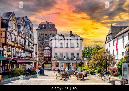 Altstadt von Linz am Rhein, Deutschland Stockfoto