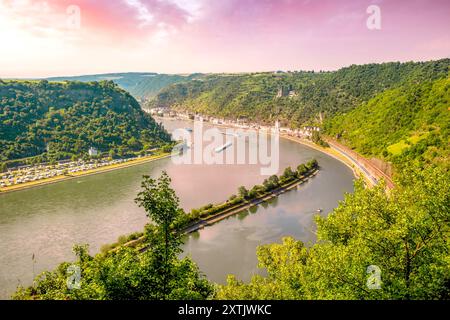 Loreley, Mittelrheintal, Deutschland Stockfoto