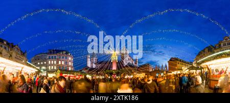 Weihnachtsmarkt in Mainz, Deutschland Stockfoto