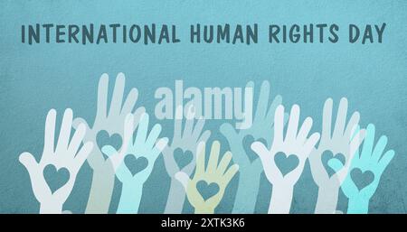 Menschenrechte, Gleichheit, Vielfalt, Gerechtigkeit und Hoffnung, gegenseitige Achtung, Toleranz und menschliche Beziehungen Stockfoto