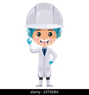 Supervisor mit Laptop. Integration von Technologie und Datenanalyse in die Lebensmittelindustrie. Digitale Tools zur Verwaltung, Überwachung und Verbesserung der Produktion pro Stock Vektor