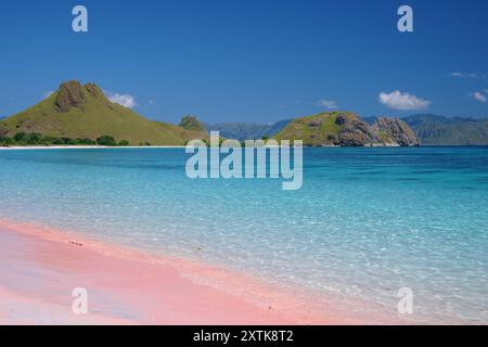 Der beste Strand der Welt; Pink Beach - Komodo Island, Indonesien Stockfoto