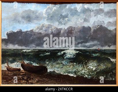 Gustave Courbet (Ornans 1819 - La Tour-de-Peilz, Suisse 1877), La Mer orageuse, dit aussi La Vague, 1870, Musée d'Orsay, Paris, Frankreich Stockfoto