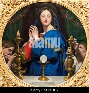 Jean Auguste Dominique Ingres (Montauban 1780 - Paris 1867), La Vierge Adorant l'hostie, 1854, Musée d'Orsay, Paris, Frankreich Stockfoto