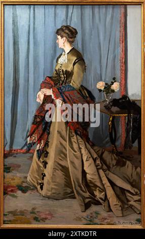 Claude Monet (Paris 1840 - Giverny 1926), Madame Louis Joachim Gaudibert, 1868, Musée d'Orsay, Paris, Frankreich Stockfoto