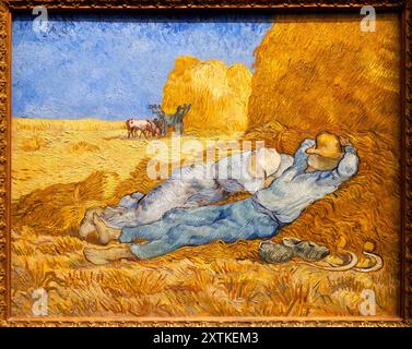 Vincent Van Gogh (Groot Zundert (Pays-Bas) 1853 - Auvers-sur-Oise 1890), La Méridienne, dit aussi La Sieste, 1889-1890, Musée d'Orsay, Paris, Frankreich Stockfoto