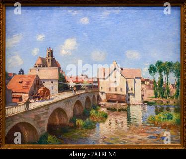 Alfred Sisley (Paris 1839 - Moret-sur-Loing 1899), Le Pont de Moret, 1893, Musée d'Orsay, Paris, Frankreich Stockfoto