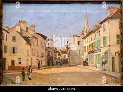 Alfred Sisley (Paris 1839 - Moret-sur-Loing 1899), Rue de la Chaussée à Argenteuil dit aussi Place à Argenteuil, 1872, Musée d'Orsay, Paris, Frankreich Stockfoto