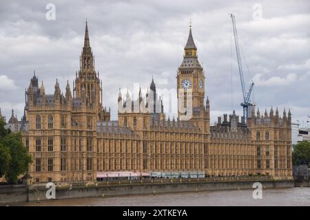 London, Großbritannien. August 2024. Houses of Parliament, Blick bei Tag. Quelle: Vuk Valcic/Alamy Stockfoto