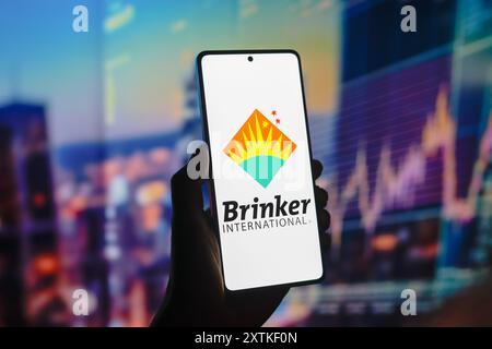 Paraguay. August 2024. In dieser Abbildung wird das Logo von Brinker International, Inc. Auf einem Smartphone-Bildschirm angezeigt. (Credit Image: © Jaque Silva/SOPA Images via ZUMA Press Wire) NUR REDAKTIONELLE VERWENDUNG! Nicht für kommerzielle ZWECKE! Stockfoto