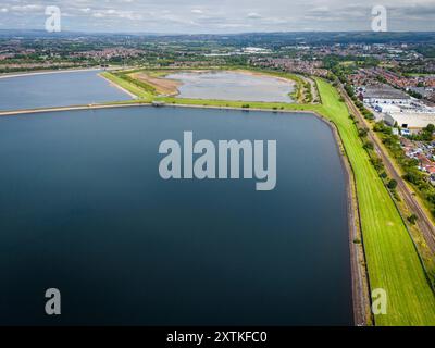 Audenshaw Stauseen in Denton, Manchester. Stockfoto