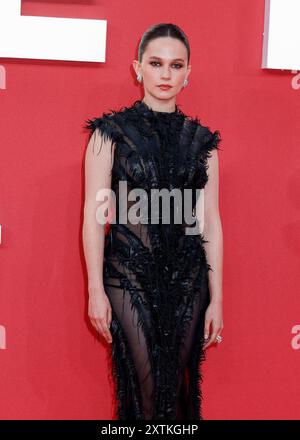 London, Großbritannien. August 2024. Cailee Spaeny nimmt am Gala-Event Alien: Romulus UK im Londoner Leicester Square Teil. Quelle: SOPA Images Limited/Alamy Live News Stockfoto
