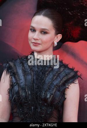 London, Großbritannien, 14. August 2024. Cailee Spaeny nimmt am 14. August 2024 an der Alien Romulus UK Gala Event in Cineworld am Leicester Square in London Teil. Quelle: S.A.M./Alamy Live News Stockfoto