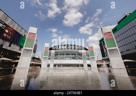 Berlin, Deutschland. August 2024. Uber Arena im Berliner Bezirk Friedrichshain, 15. August 2024. Quelle: dpa/Alamy Live News Stockfoto