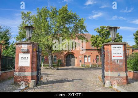 Haupteingang, Tor 1, JVA Tegel, Seidelstraße, Reinickendorf, Berlin, Deutschland *** Haupteingang, Tor 1, Tegel Gefängnis, Seidelstraße, Reinickendorf, Berlin, Deutschland Stockfoto