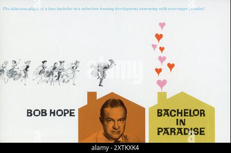 Vorproduktionswerbung für BOB HOPE und LANA TURNER in BACHELOR in PARADISE 1961 Regisseur JACK ARNOLD Metro Goldwyn Mayer (MGM) Stockfoto