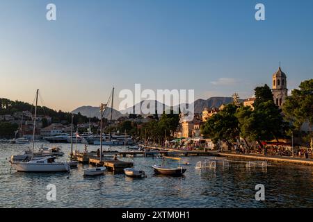 Die hübsche Stadt Cavtat in Südkroatien Stockfoto