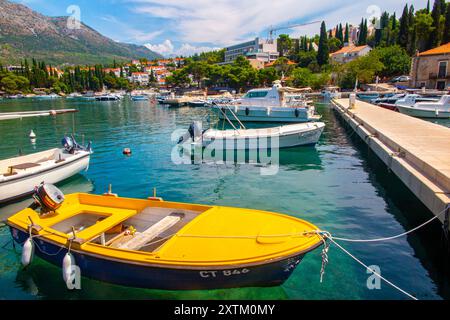 Die hübsche Stadt Cavtat in Südkroatien Stockfoto
