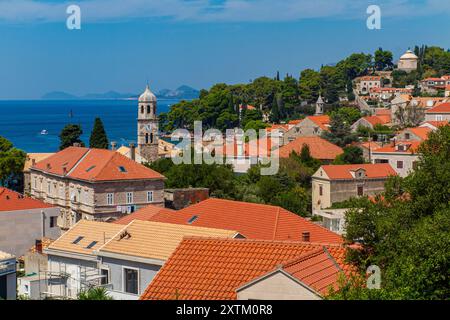 Die hübsche Stadt Cavtat in Südkroatien Stockfoto