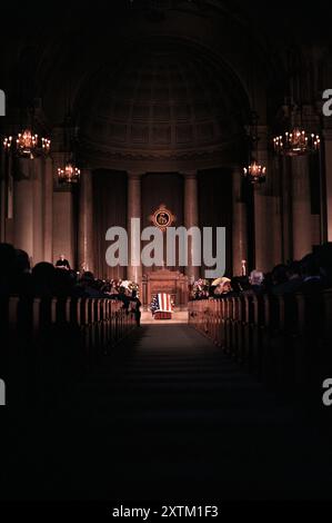 Gedenkservice für den ehemaligen US-Präsidenten Lyndon Johnson, National City Christian Church, Washington, D.C., Frank Wolfe, 25. Januar, 1973 Stockfoto