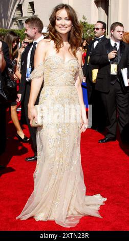 Olivia Wilde bei den 59. Annual Primetime Emmy Awards, die am 16. September 2007 im Shrine Auditorium in Los Angeles, USA, stattfinden. Stockfoto