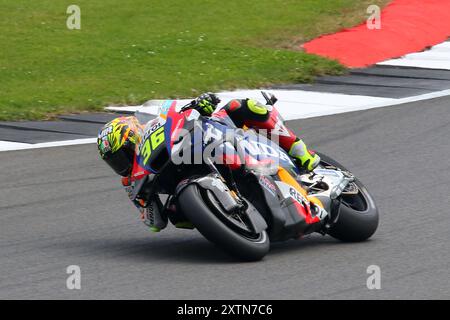 Joan mir – Repsol Honda Team – Fahrer Nummer 36 auf einer Honda bei der britischen MotoGP-Runde 2024 in Silverstone im August 2024 Stockfoto