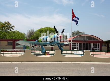 Ein Sea Fury F 50, erhalten im Museo Giron, Kuba. Die Hawker Sea Fury war ein britisches Kampfflugzeug von Hawker. Stockfoto