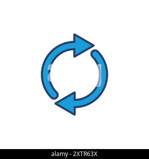 Symbolvektor aktualisieren. Symbolvektor neu laden. Symbol "Aktualisieren". Stock Vektor