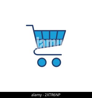 Vektor des Einkaufssymbols. Warenkorbsymbol. Vektor des Trolley-Symbols Stock Vektor