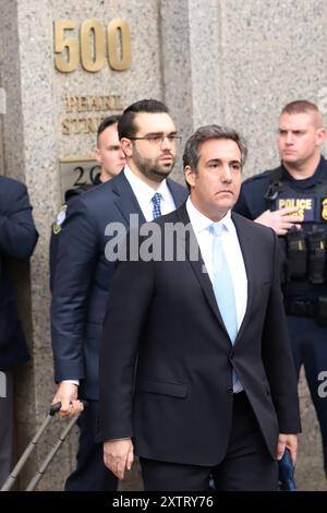 Michael Cohen verlässt eine Anhörung vor dem Bundesgericht in New York. Stockfoto