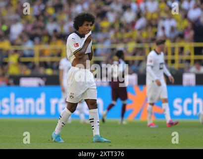 Dortmund, Deutschland. August 2024. firo: 10.08.2024, Fußball, 1.Liga, 1.Bundesliga, Saison 2024/2025, Freundschaftsspiel, Saisoneröffnung, BVB, Borussia Dortmund - Aston Villa Karim Adeyemi, BVB, Enttäuschung Credit: dpa/Alamy Live News Stockfoto