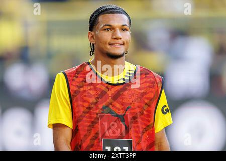 Dortmund, Deutschland. August 2024. firo: 10.08.2024, Fußball, 1. Liga, 1. Bundesliga, Saison 2024/2025, Testspiel Borussia Dortmund - Aston Villa Paris Brunner (Borussia Dortmund) Portrait, Credit: dpa/Alamy Live News Stockfoto