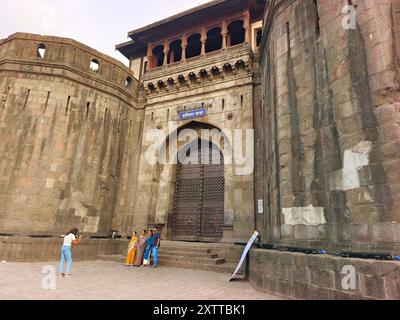 Pune, Maharashtra Indien, 15. August 2024, Shaniwar wada ist eine der wichtigsten Touristenattraktionen der Stadt Pune. Erbaut im Jahr 1732, war es der Sitz von Stockfoto