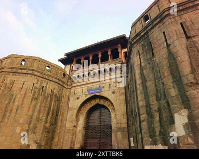 Pune, Maharashtra Indien, 15. August 2024, Shaniwar wada ist eine der wichtigsten Touristenattraktionen der Stadt Pune. Erbaut im Jahr 1732, war es der Sitz von Stockfoto