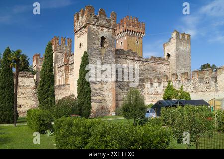 Schloss Scaliger in Lazise, Venetien, Italien. Stockfoto
