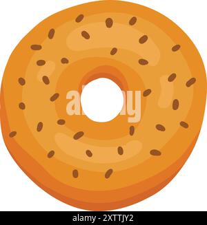 Backzutat. Cartoon Küche Essen für Gebäck und süße Bäckerei, gebackene Weizen Donut. Vektor isoliert. Produkte zum Backen von Gebäck Stock Vektor