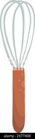 Backzutat. Cartoon Küchenwerkzeug für Gebäck und süße Bäckerei, Schneebesen-Rollstift. Vektor isoliert. Utensilien und Produkt zum Backen von Gebäck Stock Vektor