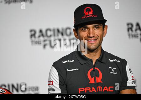 Spielberg, Österreich. August 2024. Pressekonferenz vor dem Motorrand Grand Prix der MotoGP of Austria auf dem Spielberg Circuit. 15. August 2024 im Bild: Jorge Martin Rueda de prensa previa al Gran Premio Motorrand de MotoGP de Austria en el circuito de Spielberg, 15 de Agosto de 2024 POOL/ MotoGP.com/Cordon Pressebilder sind nur für redaktionelle Zwecke bestimmt. Obligatorischer Vermerk: © MotoGP.com Credit: CORDON PRESS/Alamy Live News Stockfoto