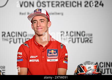 Spielberg, Österreich. August 2024. Pressekonferenz vor dem Motorrand Grand Prix der MotoGP of Austria auf dem Spielberg Circuit. 15. August 2024 im Bild: Pedro Acosta Rueda de prensa previa al Gran Premio Motorrand de MotoGP de Austria en el circuito de Spielberg, 15 de Agosto de 2024 POOL/ MotoGP.com/Cordon Pressebilder sind nur für redaktionelle Zwecke bestimmt. Obligatorischer Vermerk: © MotoGP.com Credit: CORDON PRESS/Alamy Live News Stockfoto