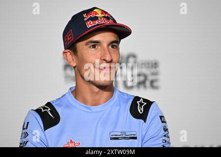 Spielberg, Österreich. August 2024. Pressekonferenz vor dem Motorrand Grand Prix der MotoGP of Austria auf dem Spielberg Circuit. 15. August 2024 im Bild: Marc Marquez Rueda de prensa previa al Gran Premio Motorrand de MotoGP de Austria en el circuito de Spielberg, 15 de Agosto de 2024 POOL/ MotoGP.com/Cordon Pressebilder sind nur für redaktionelle Zwecke bestimmt. Obligatorischer Vermerk: © MotoGP.com Credit: CORDON PRESS/Alamy Live News Stockfoto