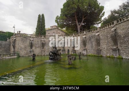 Villa Lante-Brunnen von Pegasus, Bagnaia, Viterbo, Italien Stockfoto