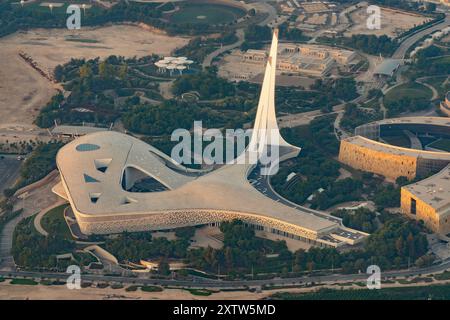 Aus der Vogelperspektive der Bildungsstadt Doha Qatar Stockfoto