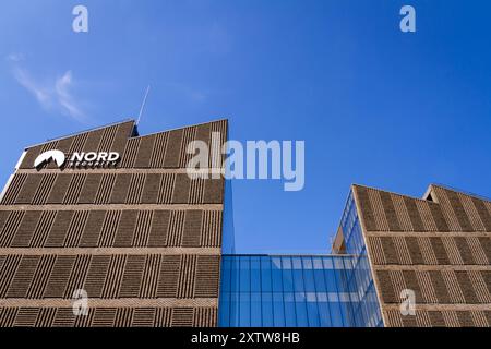 Vilnius, Litauen - 27. Mai 2024. Nord Sicherheitsgebäude in Vilnius. Nord Security ist ein NordVPN-Dienstanbieter. Stockfoto