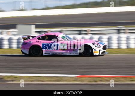 Mattis Pluschkell (DEU) / Luca Bosco (ITA), #8, Mercedes AMG GT4, Team: BWT Muecke Motorsport (DEU), Motorsport, ADAC GT4 Deutschland, 2024, Lauf 4, Nürnberg, Nürnburg, Rheinland-Pfalz, 16.08.2024 Foto: Eibner-Pressefoto/Jürgen Augst Stockfoto