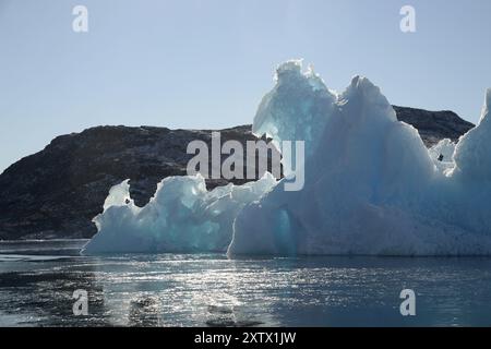 Eisberge, Bredefjord bei Narsaq, Südwestgrönland Stockfoto