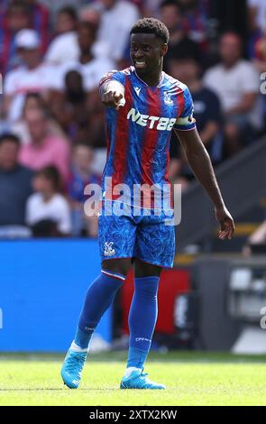 Aktenfoto vom 11.08.2024 von Marc Guehi aus Crystal Palace, der im Premier League-Opener von Crystal Palace gegen Brentford auftreten wird, während Berichte ihn mit Newcastle in Verbindung bringen. Ausgabedatum: Freitag, 16. August 2024. Stockfoto