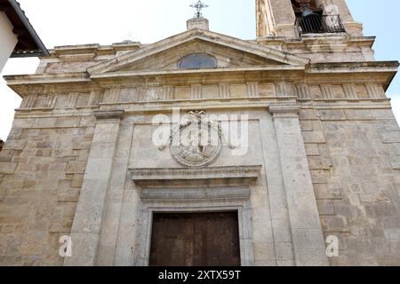 Requena, Kirche San Nicolas (13.-18. Jahrhundert), heute Museo de la Arqueologia del Vino. Provinz Valencia, Comunidad Valenciana, Spanien. Stockfoto