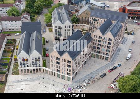 Neue Wohnwohnungen, die im Rahmen der Regeneration von Govan in Glasgow gebaut wurden Stockfoto