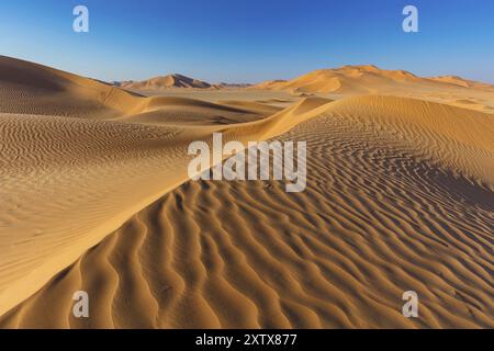 Rub al-Shali, die größte Wüste der Welt im Oman, Rub al-Chali, leeres Viertel nea, Salalah, Dhofar Governorate, Oman, Asien Stockfoto