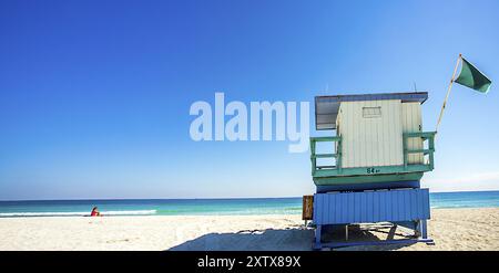 Beachguard High Seat Miami Florida Stockfoto